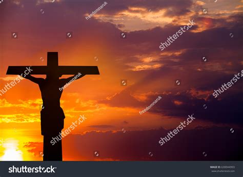 Jesus Christ On Cross Cloud Sunset Stock Photo 630044993 Shutterstock