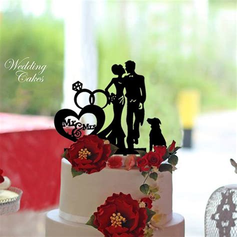 Ecape Sweet Heart Wedding Cake Topper Bride And Groom Bridal Cake Toppers Couple Cake Toppers