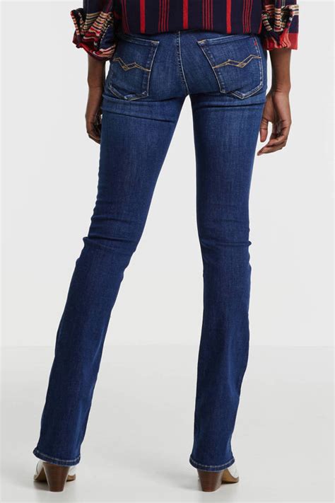 Replay Bootcut Jeans Luz Bootcut Donkerblauw Wehkamp