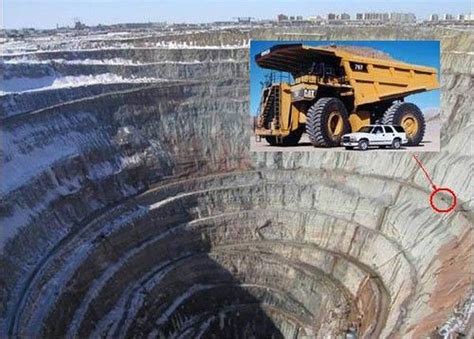 Mir Mine Russia A Diamond Quarry So Massive Helicopters Would Get Sucked In From The