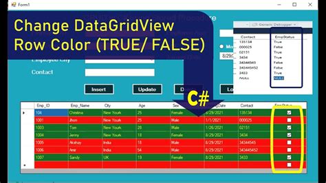 How To Change DataGridView Row Color Based On True Or False In C Swift Learn YouTube