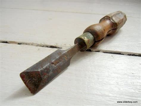 Vtg 1910s Chisel Wooden Decor Chisel Vintage Old Tool Rusty Etsy