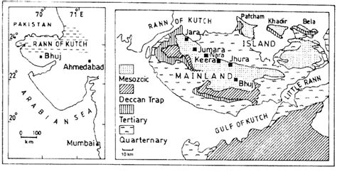 Geological Map Of Kutch With Geographic Location Of The Studied Areas
