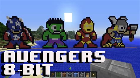 Minecraft Avengers 8 Bit Build Youtube