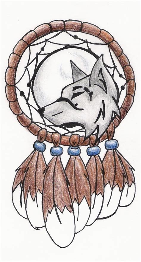 Tribal Wolf Dreamcatcher By Lunarhowl On Deviantart