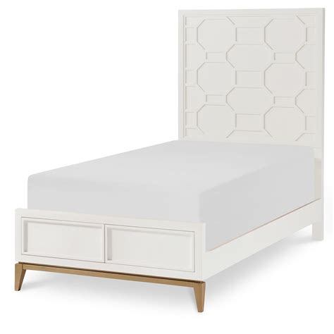 Rachael Ray Home Chelsea Twin Panel Bed In White Gold 7810 4103K