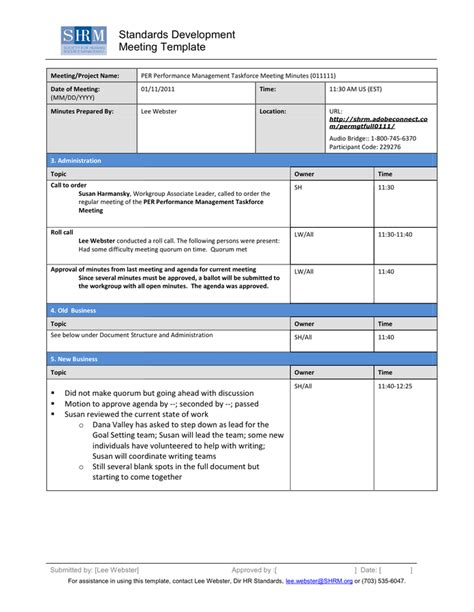 Word Document Meeting Minutes Template Doc Crafts Diy And Ideas Blog