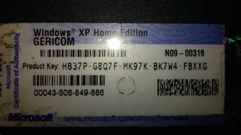 Windows Xp Home Edition Keys Youtube