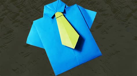 How To Make Paper Shirt And Tie Easy Paper Crafts Origami Tutorial