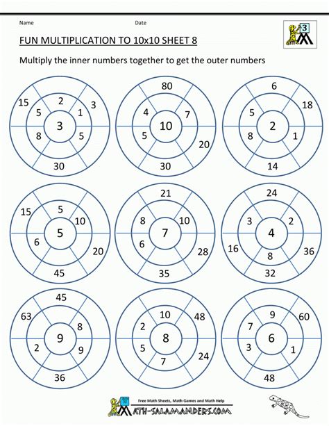 Free interactive exercises to practice online or download as pdf to print. Printable Multiplication Games Ks2 ...