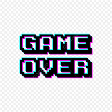Game Over Clipart Transparent Background Game Over Screen Pixel Text