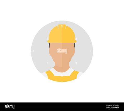 Construction Worker In Uniform Icon Builder Construction Worker Logo