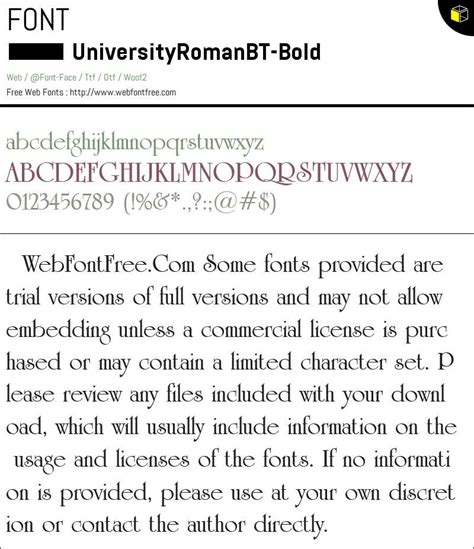 University Roman Bold Bt Fonts Downloads Webfontfreecom