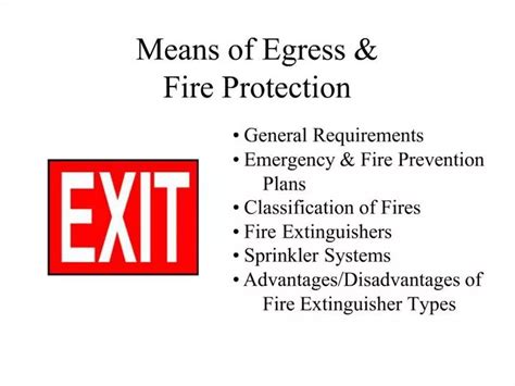 Ppt Means Of Egress Fire Protection Powerpoint Presentation Free