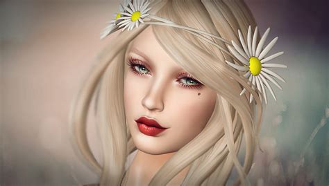 Beauty Frumusete Luminos Blonde Woman Fantasy Girl Rendering