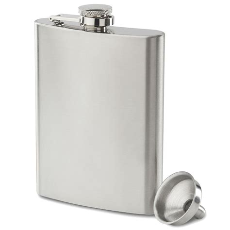 Portable 8 Oz Stainless Steel Hip Flasks Liquor Whisky Alcohol Flask With Screw Cap Funnel Cap