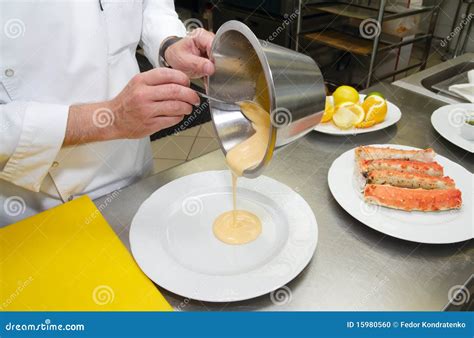 Chef Is Preparing Dish Stock Photo Image Of Professional 15980560
