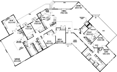 Ranch Style House Plan 5 Beds 35 Baths 3821 Sqft Plan 60 480