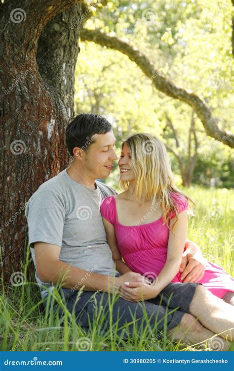 Couple In Love Outdoors Stock Image Image Of Beautiful 30980205
