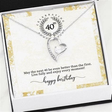 Customized home decor spruces up her space, and customized jewelry is something special she might not buy for herself. 40th Birthday Necklace Gift for 40 Year Old 40th Birthday ...