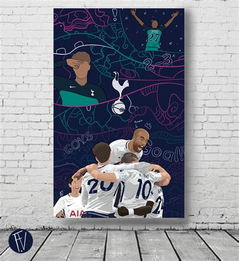 Tottenham Hotspur Poster Art Art Print Football Team Art Etsy
