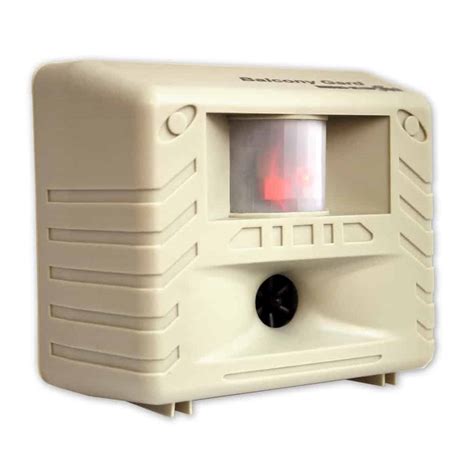 This unit is a versatile ultrasonic/sonic pest repeller. Bird X 240v Balcony Gard Ultrasonic Repeller - Image ...