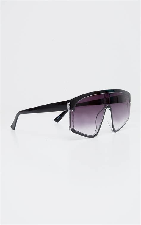 Black Oversized Square Frame Revo Sunglasses Prettylittlething Ca