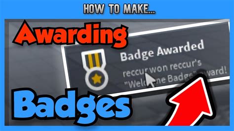 How To Award Badges To Players In Roblox Studio Roblox Studio
