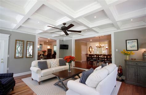 Coffered ceilings are gorgeous and have a tremendous impact on the look and feel of an interior building coffered ceilings is technically no different than framing a wall and finishing it with crown. Coffered Ceilings - Traditional - Living Room - New York ...