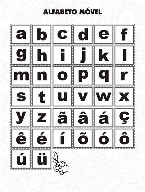 Alfabeto Movel Para Recortar Letras Do Alfabeto Alfabeto Para Imprimir Alfabeto
