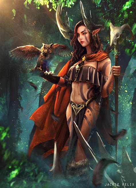 Nature Druid By Jackiefelixart On Deviantart Elves Fantasy Warrior