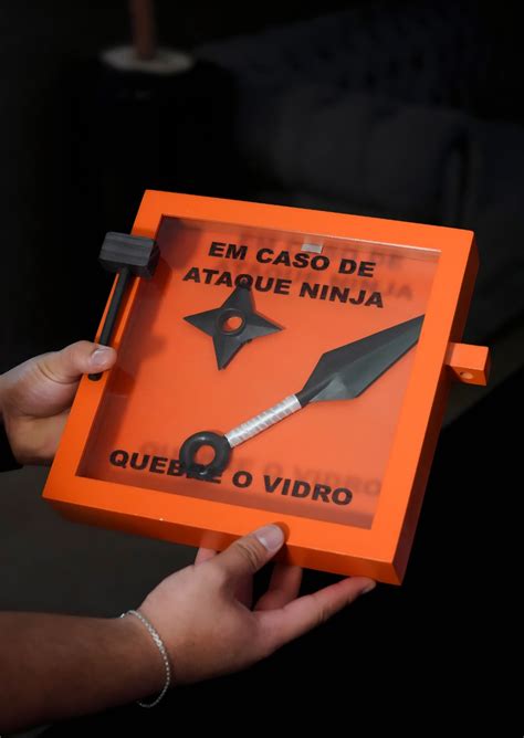 Quadro Caixa De Emergência Em Caso De Ataque Ninja Quebre O Vidro