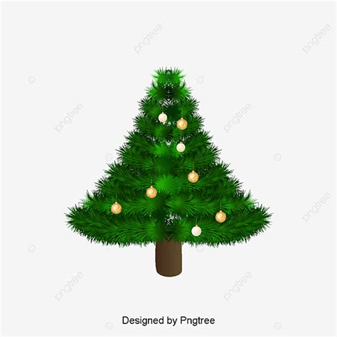 A christmas tree is a decorated tree, usually an evergreen conifer such as spruce, pine, or fir or an. Vector Hand Painted Christmas Tree, Tree Clipart, Vector, Realism PNG Transparent Clipart Image ...