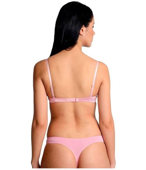 Buy Lazoya Pink Satin Bra Panty Sets Online At Best Prices In India Snapdeal