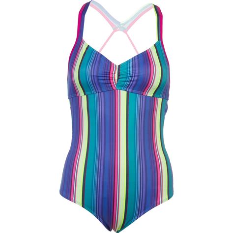 Roxy Outdoor Fitness Glassy Water One Piece Swimsuit Womens