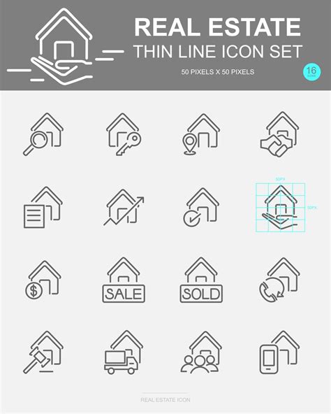 Set Of Real Estate Vector Line Icons 2543227 Vector Art At Vecteezy