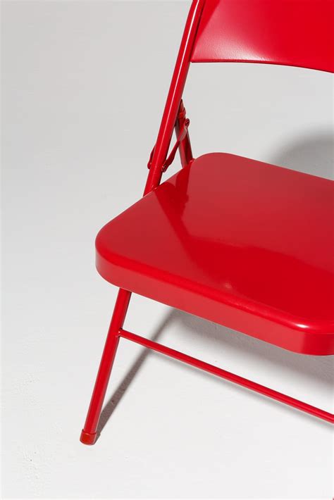 And durable aluminum outdoor sports chair. CH473 Ruby Red Folding Chair Prop Rental | ACME Brooklyn