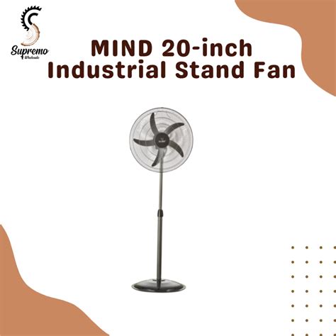 Mind 20 Inch Industrial Stand Fan Maximum Efficiency Cooling 3