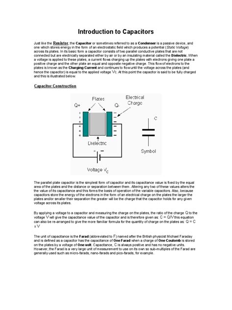 Introduction To Capacitors Pdf Capacitor Series And Parallel Circuits