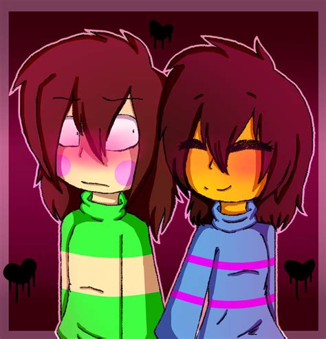 Well, now the theory is about frisk's and chara's age, these both were not confirmed in any way by the creator of the game (toby fox), so all that is left is but still, here occurs a problem, we do not know in which year the story of undertale happens, because we know that frisk fell down into the mountain. UndertaleChara x Frisk by JeyTheWerefox on DeviantArt