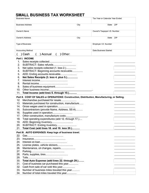 8 Best Images Of Tax Itemized Deduction Worksheet Irs Form 1040