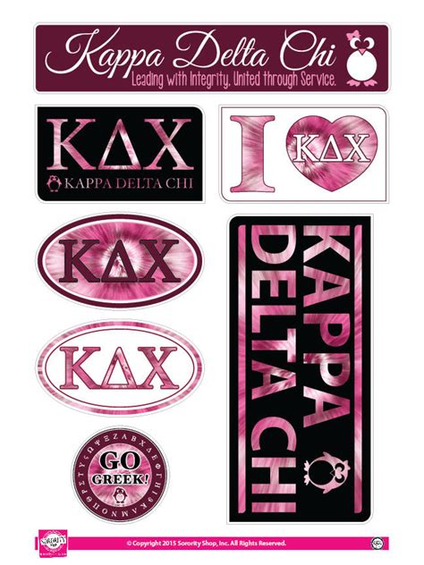 Kappa Delta Chi Tie Dye Stickers Sororityshop