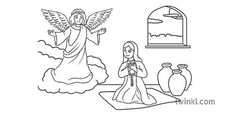 The Annunciation Angel Gabriel Ymweliadau Mary Nativity Story Bible Jesus