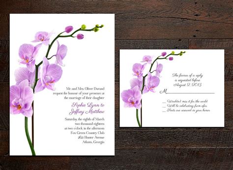Orchid Wedding Invitation Set By Ruffledskirtdesigns On Etsy 200