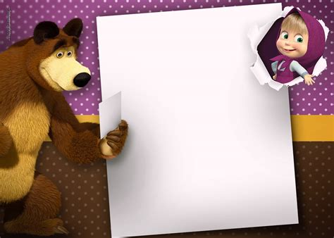 Masha And The Bear Party Free Printable Invitations Oh My Fiesta 7dc