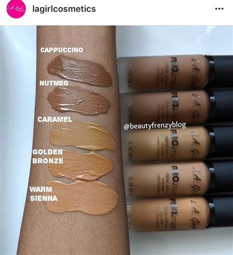 Pin By Amber Ligon On Beat Face La Girl Foundation Swatches