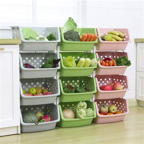 Wharick Plastic Stackable Storage Bins 1 Pack Kicthen Stacking Bins