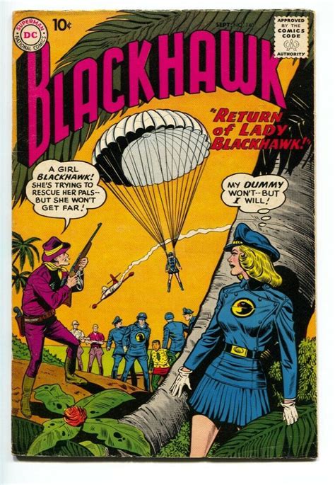 Blackhawk 140 1959 Dc Return Of Lady Blackhawk 2nd Appearance Vg