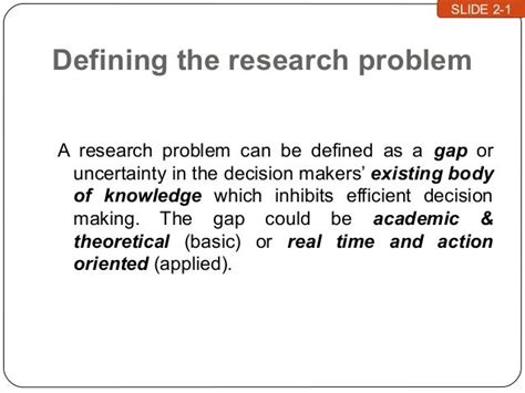 Problem Definition Research Methodology