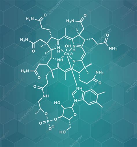Hydroxocobalamin Vitamin B12 Molecule Illustration Stock Image